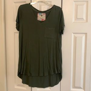 Green hot low tunic size L